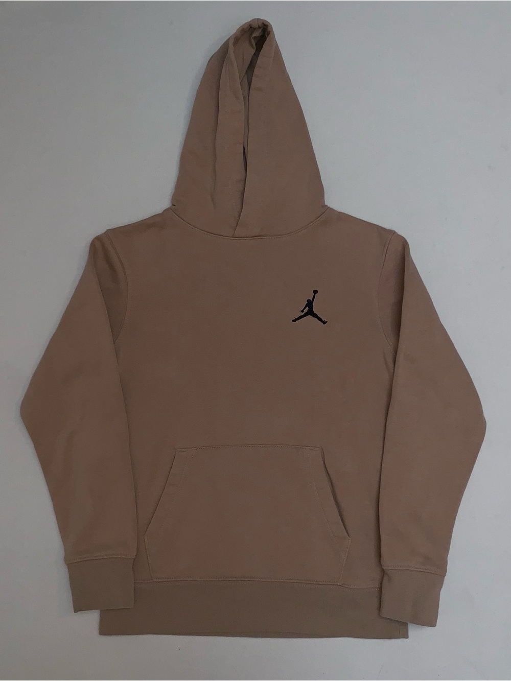 Jordan Boy’s Tan Pullover Hoodie - Jumpman Logo Sz M 10-12 Athletic Sweatshirt